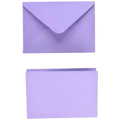 Immagine di Sizzix Surfacez Confezione di biglietti e buste, formato A6, polvere lavanda, 10 pezzi, 664841, taglia unica