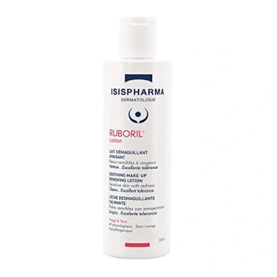 Immagine di ISISPHARMA RUBORIL Latte detergente lenitivo 250 ml Pelle sensibile Tutti i tipi di arrossamenti Senza risciacquo Non profumato Viso e occhi Prodotto in Francia
