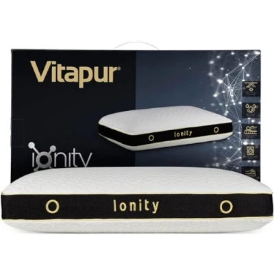 Immagine di ROSMARINO Vitapur MemoSilver Ionity Cuscino 40x60 cm Cuscino, cervicale, per dormire Memory Foam &amp; Carbone di bambù