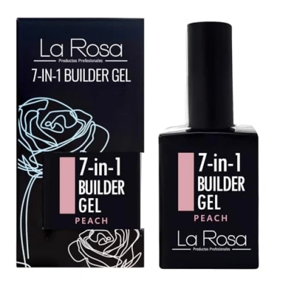 Immagine di LaRosa GEL COSTRUTTORE per unghie 7 in 1 Flacone BUILDER Ricostruzione 15ml PESCA