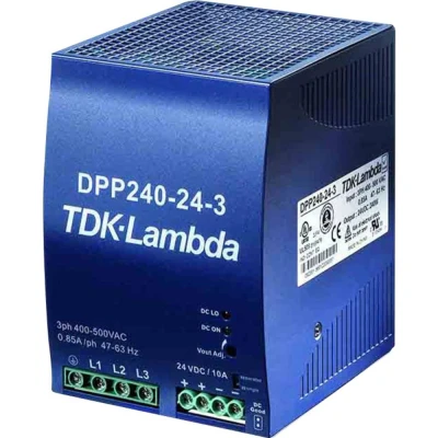 Immagine di TDK Lambda DPP240 48 3 Alimentatore per guida DIN V/DC 5 A 240 W Num. uscite:1 x Contenuto 1 pz.