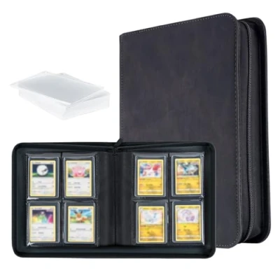Immagine di Tolesum Raccoglitore Toploader,Album di Carte Toploader 4 Tasche con 112 Scomparti per da Collezionabili 10 Toploader, Libro Porta 3&quot;x4&quot;, Magic, YuGi Oh, MTG