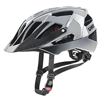 Immagine di uvex quatro, casco MTB sicuro unisex, regolazione individuale delle dimensioni, cchermo regolabile, rhino black, 56 61 cm