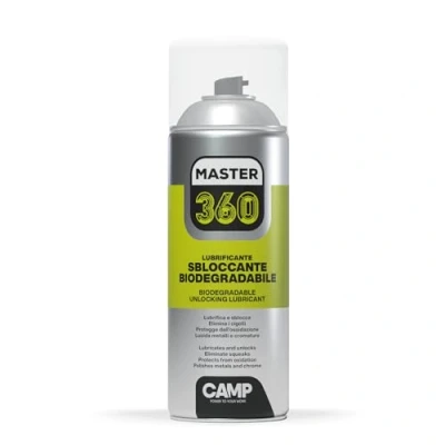 Immagine di Camp MASTER 360: Lubrificante Sbloccante Biodegradabile in Gel, 400 ml Inodore, Incolore, Eco Friendly Scioglie sporco e grassi, Lucida metalli parti cromate