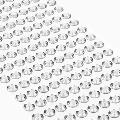 Immagine di Movoja strass argentati rotondi 220 pezzi 8 mm autoadesivi per decorare e fai da te Pietre decorative incollare argento