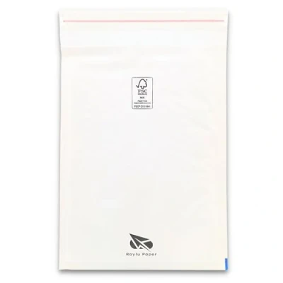 Immagine di RAYLU PAPER Confezione da 10 buste imbottite Kraft Bubble con chiusura autoadesiva, per spedizione colore bianco unità (240 x 330 mm)