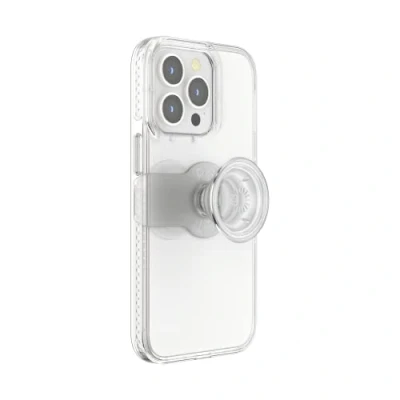 Immagine di PopSockets: Custodia PopCase per iPhone 13 PRO con Supporto PopGrip Slide Riposizionabile e Impugnatura Top Intercambiabile Clear
