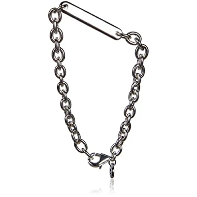 Immagine di PANDORA Icons Bracciale con maglie in argento Sterling e barra da incidere, 16