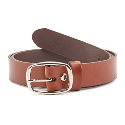 Immagine di Merry Style Cintura Donna in 100% Vera Pelle D41 (Marrone, 85 cm (Lunghezza totale 104 cm))