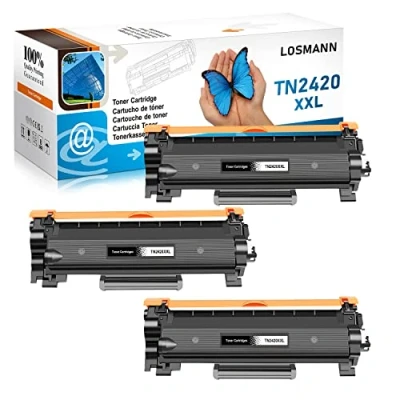 Immagine di LOSMANN XXL Toner (6.000 pagine) compatibile per Brother TN2420 TN2410 MFC L2710DW L2710DN L2750DW DCP L2530DW L2510D L2550DN HL L2350DW L2310D L2370DN (3 Nero)