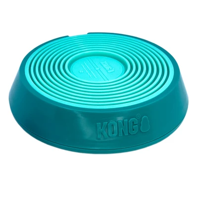 Immagine di Gioco per cani KONG Licks Spinz blu verde, misura L: circa Ø 20,3 x H 4,5 cm