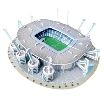 Immagine di Habarri Mini Etihad Stadium Puzzle 3D stadio Piccolo di calcio per bambini e adulti modellismo 47 elementi