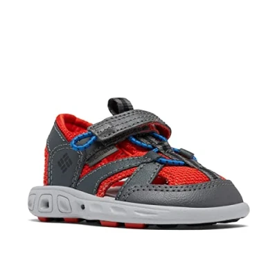 Immagine di Columbia Children Techsun WAVE Unisex Sandali da trekking per bambini, Taglia: 26, Dark grey/spicy Pelle e tessuto