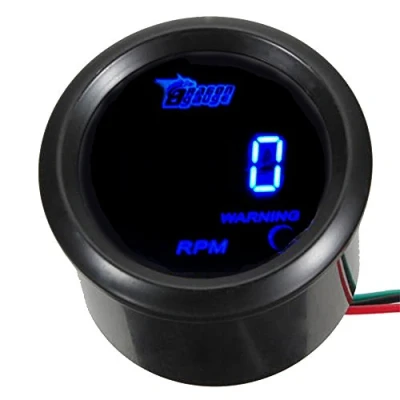 Immagine di Mintice 12V Auto 2&quot; 52mm Universale Digitale LED Blu Leggero Manometro Tachimetro Tacho Indicatore Calibro di Motore Misuratore Meter