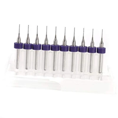 Immagine di punte da trapano, 10 pezzi PCB Circuito di stampa in carburo Micro trapano Set strumenti per CNC SMT(0.5mm)