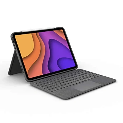 Immagine di Logitech Folio Touch Custodia iPad con Tastiera, ‎per Air 4a Gen, 5a 2020, 2022, Layout Tedesco QWERTZ Grigio