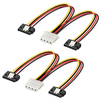 Immagine di GELRHONR 4 pin Molex a Dual SATA Power Y Cable Splitter, IDE femmina 15 adattatore scatto per HHD/SSD/DVD RW/disco rigido 2PCS