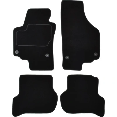 Immagine di MAMMOOTH A041 SET45 PRM 01 Set tappetino Tessile anteriore e posteriore 4 nero SEAT: Altea XL