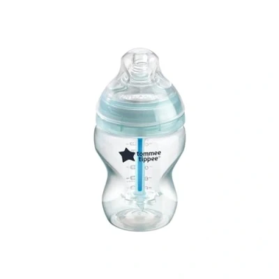 Immagine di Tommee Tippee Anti Colic Baby Bottle, Slow Flow Breast Like Teat and Unique Venting System, 260ml, Pack of 1, Clear