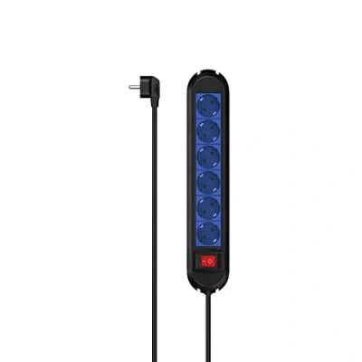 Immagine di Hama 00223040 Multipresa con interruttore Blu nero Schuko 1 pz.