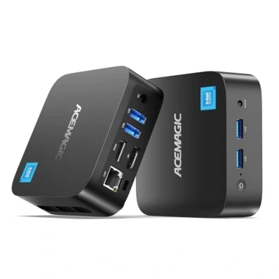 Immagine di ACEMAGICIAN V1 Mini PC, Ιntel Alder Lake N97 16GB DDR4 1024GB(1TB) SSD Desktop Computer，Doppio Display 4K UHD, WiFi 5, BT4.2 per Ufficio/Lavoro