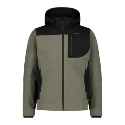 Immagine di CMP MAN Jacket ZIP HOOD Giacca softshell, Uomo, Taglia: 48, Olive/nero