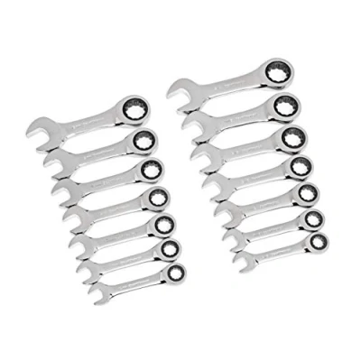 Immagine di GearWrench Set di chiavi combinate SAE/metriche a cricchetto 12 punti, 14 pezzi, 85206