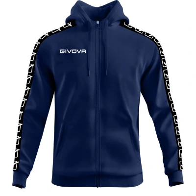 Immagine di Felpa fascia con cappuccio e zip integrale Givova