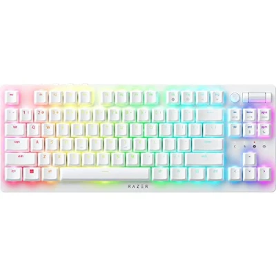 Immagine di Razer DeathStalker V2 Pro Tenkeyless (Interruttore Rosso) Tastiera da Gioco Ottica Wireless a Basso Profilo (Interruttori Ottici Lineari, HyperSpeed Wireless, Bluetooth 5.0) Layout USA, Bianco