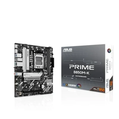 Immagine di ASUS Prime B850M K Scheda madre per gaming AMD AM5 (Ryzen 9000, memoria DDR5, 2 M.2, PCIe 5.0, BIOS Flashback, Aura Sync)