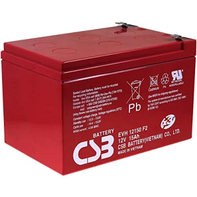 Immagine di CSB Batteria al Piombo EVH12150 12V 15Ah Resistente all&#039; impiego ciclico