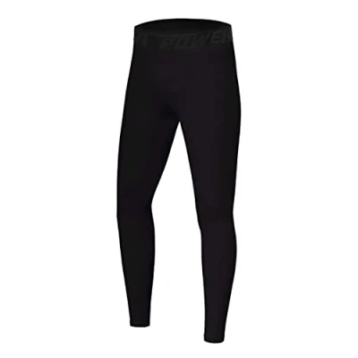 Immagine di PowerLayer Base Layer Leggings da Corsa Bambino Nero, L Ragazzi (10 12 Anni)