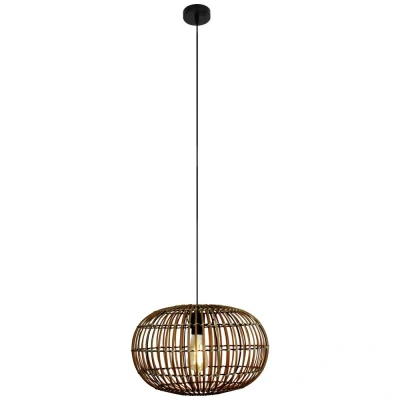 Immagine di ECO Light BAMBOO 9510 S1 L D BA Lampada a sospensione E27 Bambù, Marrone