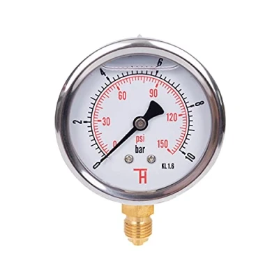 Immagine di THERMIS Manometro (0 10 bar) Resistente agli urti G 1/4 connettore dal basso 63 mm 304G