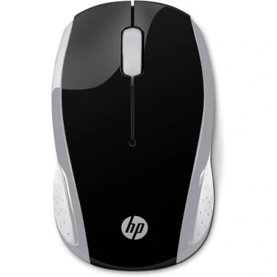 Immagine di HP 200 Mouse Wireless, Tecnologia LED Rosso, Laser fino a 1000 DPI, 3 Pulsanti, Rotella Scorrimento, Ricevitore USB 2.4 GHz, Design Pratico e Confortevole, Ambidestro, Argento