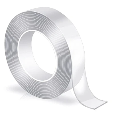 Immagine di DLOPK Nastro Biadesivo Extra Forte, Biadesivo, Trasparente, Non Lascia Tracce(3meter x 2.3cm 2mm)