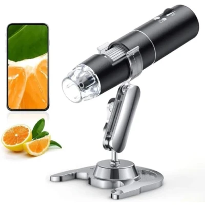 Immagine di Microscopio Digitale WiFi, SKYBASIC con Ingrandimento da 50X a 1000X 1080P Handy Portatile 8 LED Mini Videocamera Compatibile per Android/iOS/Windows/Mac