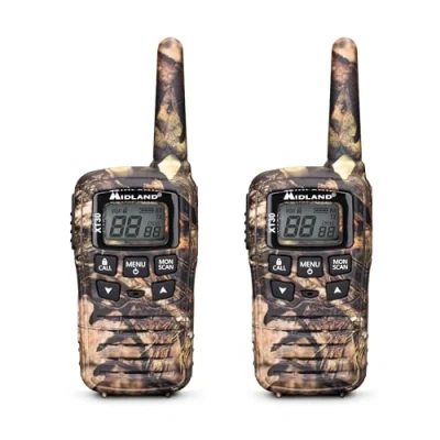Immagine di Midland XT30 Camo Doppio, Radio Walkie Talkie Portatile, 16 Canali PMR446, 38 Toni CTCSS,, Funzione VOX, Ricaricabile con USB, 6 Km di Portata, C1177.03, 2 Unità, Mimetico