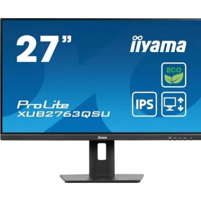 Immagine di iiyama XUB2763QSU B1 27, IPS, 2560 x 1440, 100Hz, 1H1DP, HAS