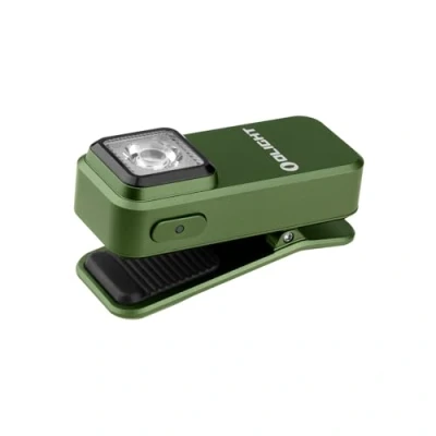 Immagine di OLIGHT Oclip Sorgente Rossa e Bianca 300lm Lampada a Clip Ricaricabile con Aspirazione Magnetica Foro di Aggancio Impermeabile IPX5 Escursionismo Campeggio Alpinismo (Verde)