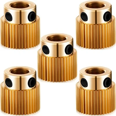 Immagine di MMOBIEL 5 pz. ruota dentata azionamento estrusore di ottone a 40 denti Compatible with Creality 3D Printer Ender 3 V2/ 3/ Pro/Ender 5/ CR 10/10S 20/20 Pro icompresa chiave brugola