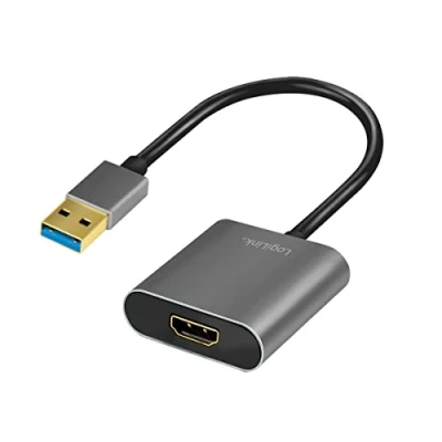 Immagine di LogiLink UA0233 USB / HDMI Adattatore [1x Spina A 3.2 Gen 1 (USB 3.0) 1x Presa HDMI] Nero 10.00 cm