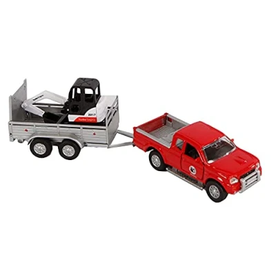 Immagine di Van Manen 520090 Pick Up with Trailer (Excavator Accessories Pull Back Drive Colour: Red)