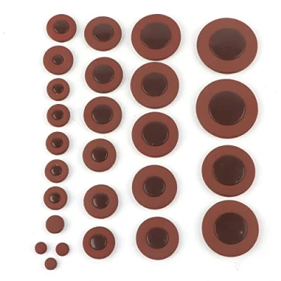 Immagine di Cuscinetti in pelle per sax, kit pad sax tenore marrone di agnello delicata, da 9 mm a 52