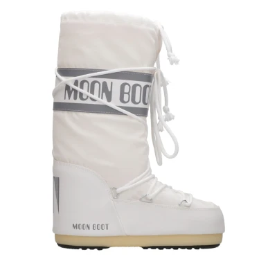 Immagine di Moon Boot ICON Unisex Stivali con i lacci, Taglia: 35 38, White Finta pelle / tessuto