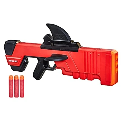 Immagine di NERF Roblox MM2: Shark Seeker Dart Blaster, Fin Priming, 3 Mega Darts, Code to Unlock in Game Virtual Item
