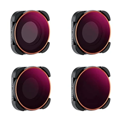 Immagine di K&amp;F Concept 4Pack Kit de Filtros ND8/PL, ND16/PL, ND32/PL, ND64/PL compatibili con GoPro Hero11, Hero10, Hero9 Negro