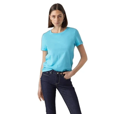 Immagine di Vero Moda Vmpaula Tshirt basic, Donna, Taglia: XS, Bachelor button