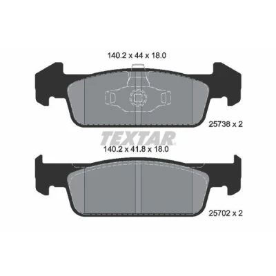 Immagine di TEXTAR 2573801 Kit pastiglie freno Non predisposto per contatto segnalazione usura DACIA: SANDERO 2, LOGAN MCV 2