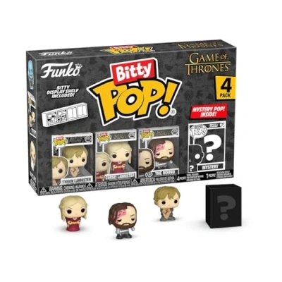 Immagine di Funko Bitty Pop! GoT Tyrion 4pkE una Mini Figura Misteriosa a Sorpresa 0.9 Inch (2.2 Cm) Game Of Thrones da Collezione Ripiano Espositivo Impilabile Incluso Idea Regalo Cake Topper